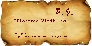 Pflanczer Vitália névjegykártya
